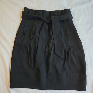 BCBG maxazria sz 2 Stella Paperbag High Waist Black Skirt